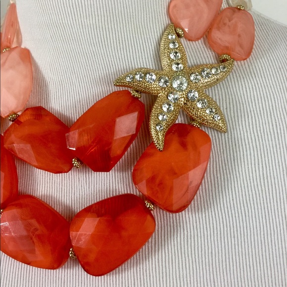 Coral Starfish Necklace - Picture 2 of 3